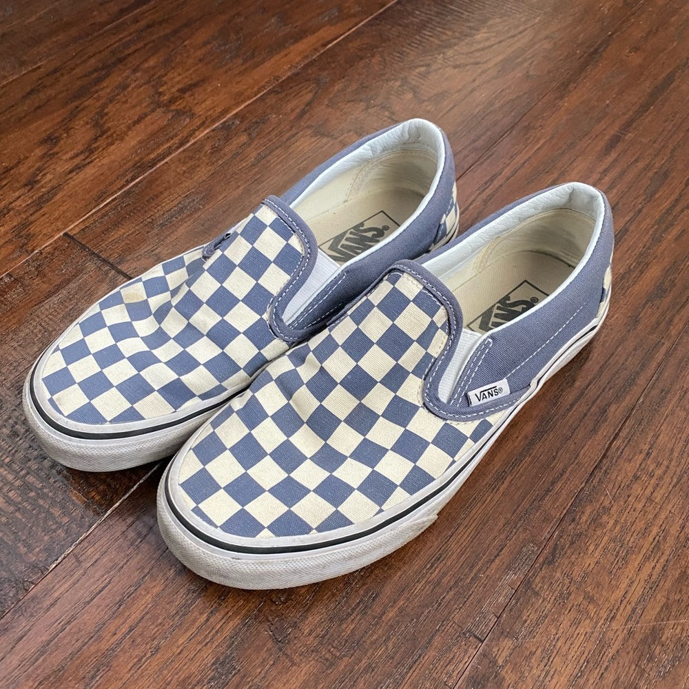 Blue & Cream checkered Vans